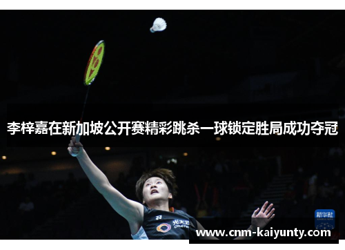 李梓嘉在新加坡公开赛精彩跳杀一球锁定胜局成功夺冠